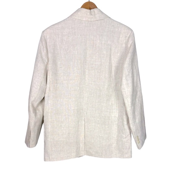 MANGO MNG Women’s Linen Oversized Boyfriend Blazer Office Preppy Academia NWT - Picture 4 of 12